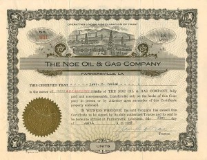 Noe Oil and Gas Co. - Stock Certificate